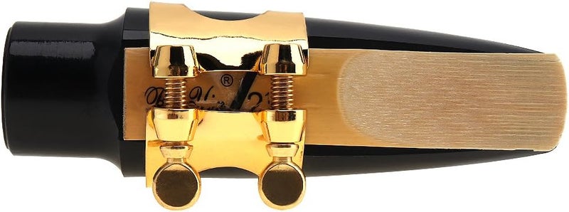 OriGlam Alto Sax Mouthpiece Set, Professional Alto Sax Saxophone Mouthpiece Kit with Cap Metal Buckle Reed Pads Musical Instruments for Alto Saxophone Replacement - Image 3